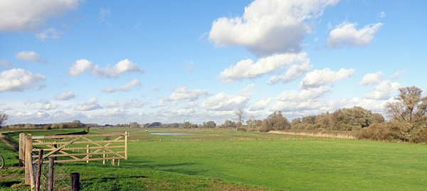 novemberlucht boven vleugelwaard